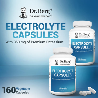 Dr. Berg Electrolyte Capsules - Electrolyte Supplements for Supporting Energy, Endurance, and Hydration - Sugar Free, No Maltodextrin, Keto Friendly - 160 Caps Dr. Berg NutritionalsBuy Supplements Australia