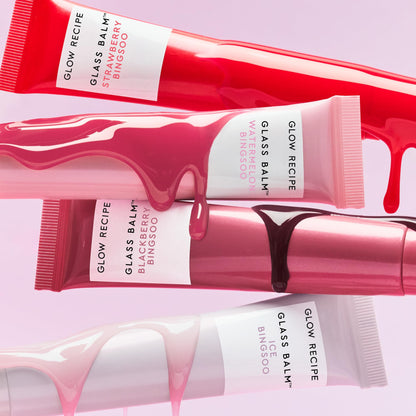 Glow Recipe Glass Balm Lip Treatment - 12Hr Hydrating Lip Balm & Moisturizer with Hyaluronic Acid to Smooth, Plump & Protect from Dryness - Sheer Soft Pink Tint, Watermelon Bingsoo (15 ml) Glow RecipeBuy Supplements Australia