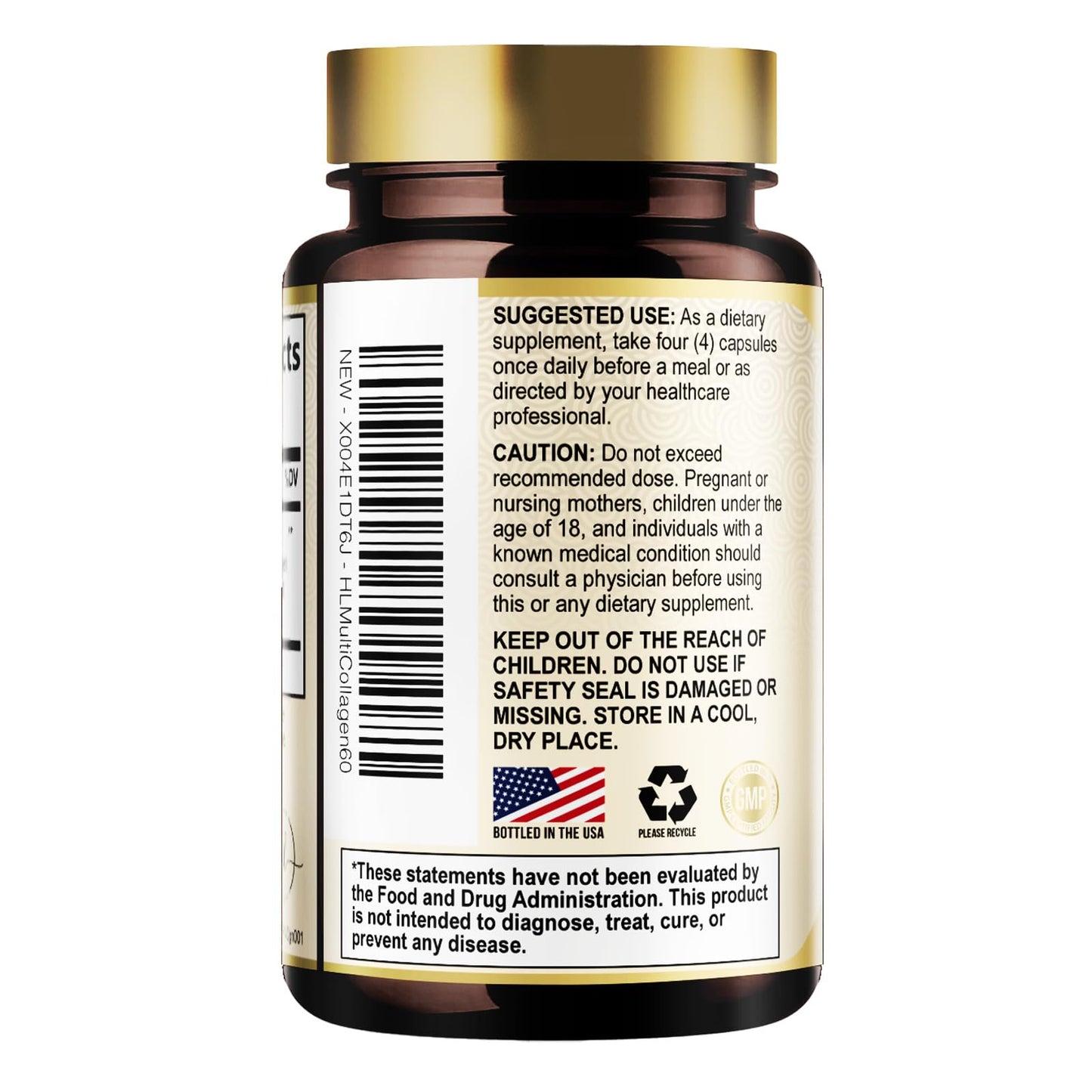 Multi Collagen Peptides for Women & Men - 2400mg per Serving - Best Hydrolyzed Collagen Complex with Type I, II, III, V, X - Hair, Skin, Nails & Joint Support Supplement - Bottled USA - 60 Capsules Hello Lovely! buy supplements Au