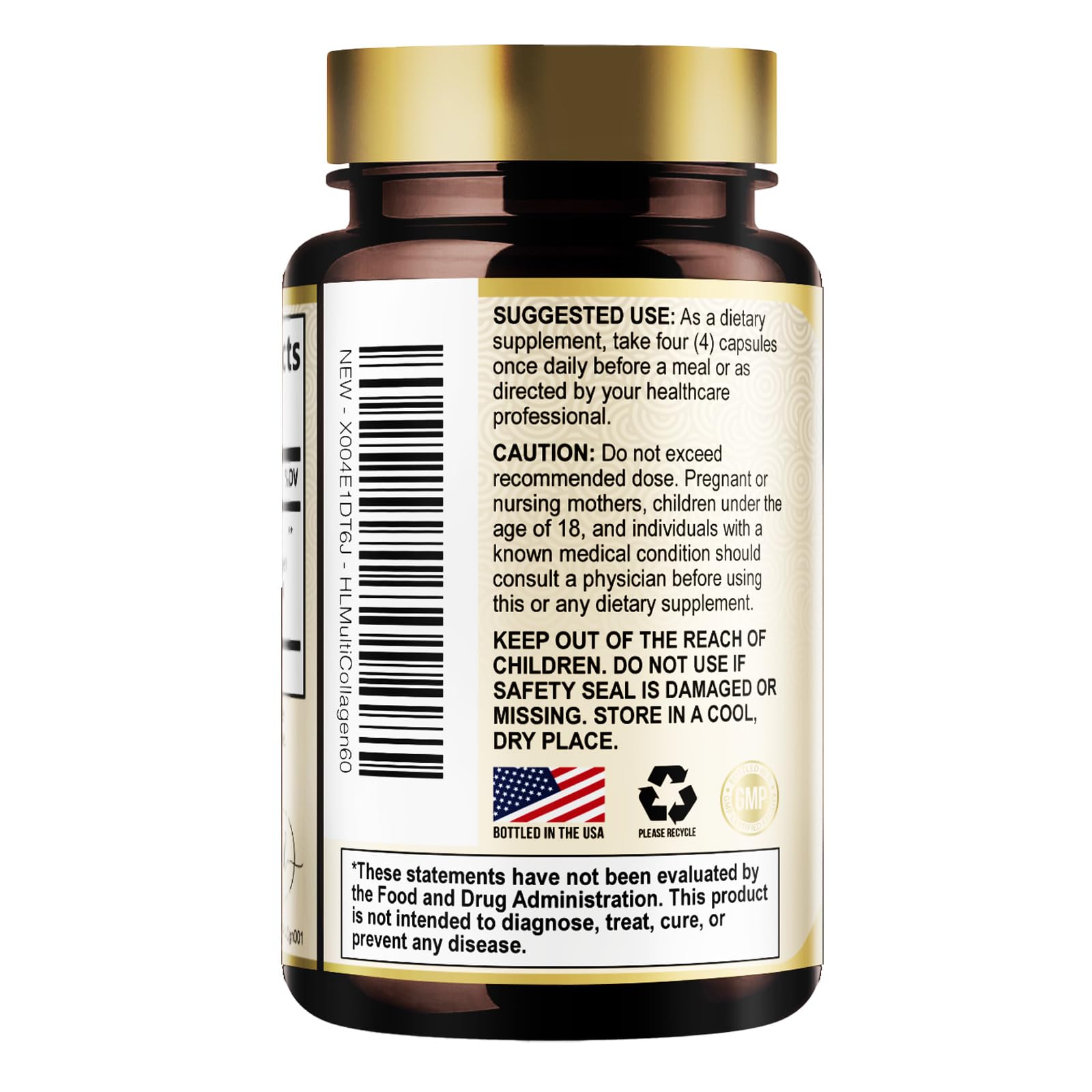 Multi Collagen Peptides for Women & Men - 2400mg per Serving - Best Hydrolyzed Collagen Complex with Type I, II, III, V, X - Hair, Skin, Nails & Joint Support Supplement - Bottled USA - 60 Capsules Hello Lovely! buy supplements Au