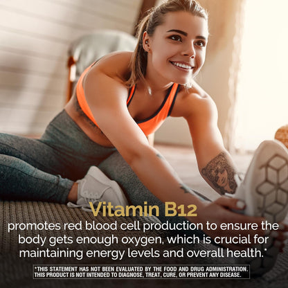 Nature's Wonder Vitamin B12 1000 mcg Timed Release Tablets for Energy Metabolism, Supports Brain Health and Nervous System Health