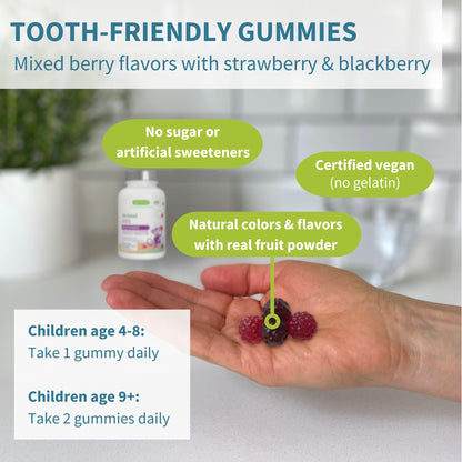 Igennus Methylated Kids Multivitamin Gummies, Clean Label & Third Party Tested, No Artificial Sweeteners or Flavors, Sugar Free, Age 4+, 90 Natural Berry Flavor
