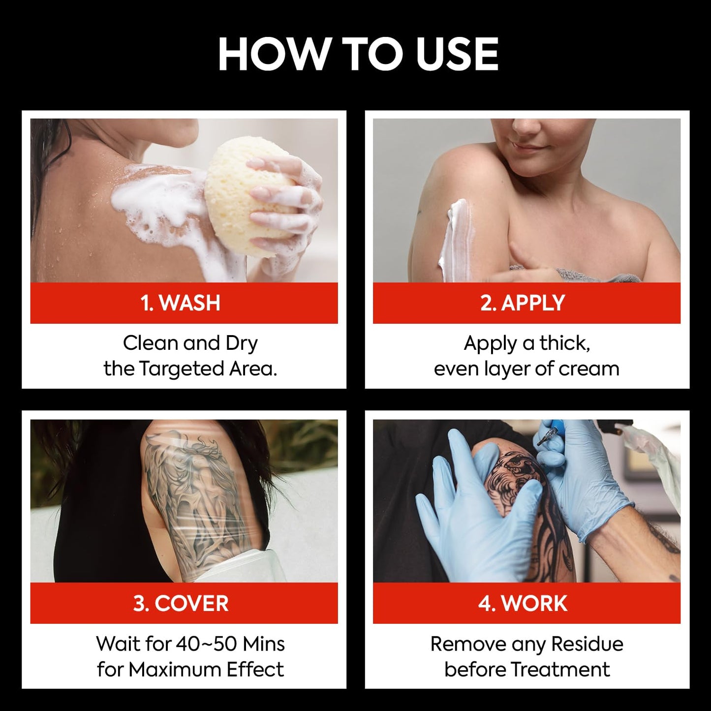 tuiwaro Numbing Cream Extra Strength: Relief Long Lasting & Fast-Absorbing with Emu Oil and Arnica — Non-Greasy 50 mL
