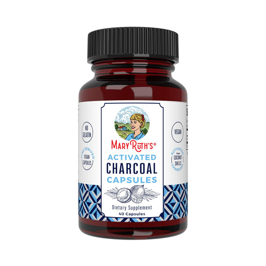 MARYRUTH'S Organics Activated Charcoal Capsules | Substance Adsorption | Derived from Coconut Shells | Vegan Capsules from Pine Trees
