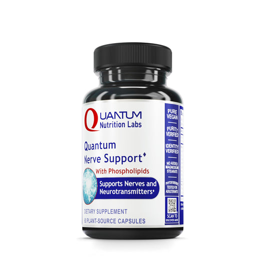 Quantum Nutrition Labs Nerve Support - Nerve Health Supplements, Brain Supplements, Nootropic with Rhodiola Rosea, Brain & Nerve Health - 60 Vegetarian Capsules Quantum NutritionBuy Supplements Australia