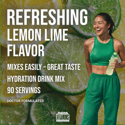 Dr. Price’s Electrolytes Powder Bulk – Lemon Lime, 90 Servings | Sugar Free Hydration Drink Mix with 72+ Trace Minerals, Manganese | Keto Electrolytes