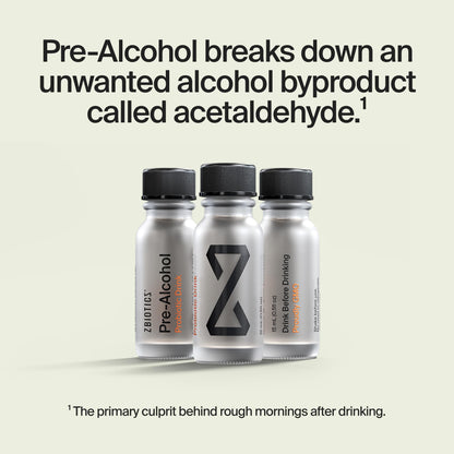 ZBiotics — Feel Better After Drinking, Wake Up Refreshed, Science-Backed, Patented Probiotic for Easier Mornings, Travel-Friendly, 3-Pack of 0.47 Fl Oz Bottles