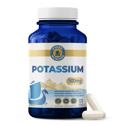 Vykee Nutrition Potassium Citrate Capsules - Supplements for Electrolyte Balance, Muscle & Heart Health - Vegan, Non-GMO,