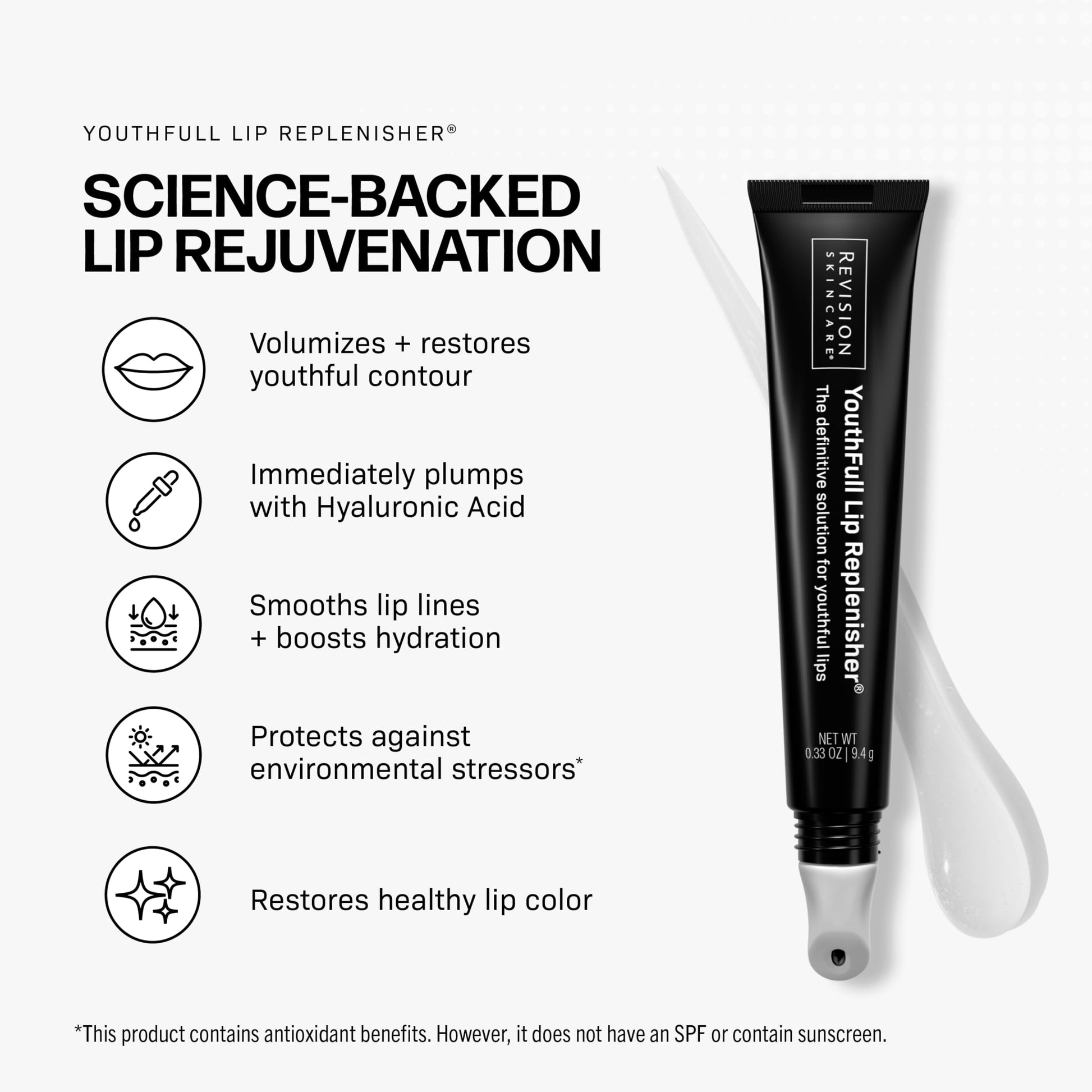 Revision Skincare YouthFull Lip Replenisher®, Moisturizing Lip Plumper with Hyaluronic Acid, Volumizing, Plumping and Anti Aging, 0.33 oz Revision SkincareBuy Supplements Australia