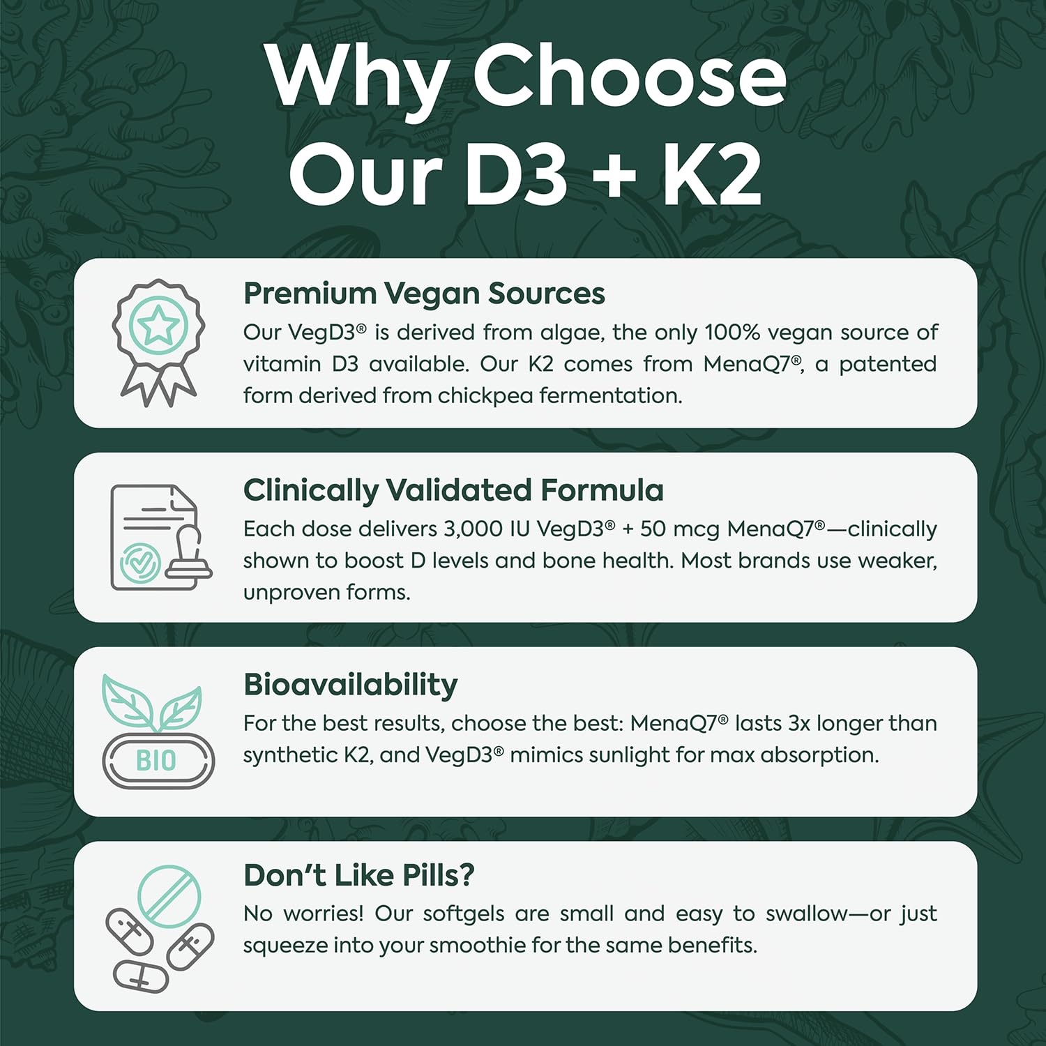 Organics Ocean Better D3 + K2-100% Organic VIT D3 and K2 Supplements with Maximum Bioavailability - Supports Bone Density, Calcium Balance, Immunity & Mood - 1-Pack, 30-Day Supply Organics Ocean buy supplements Au