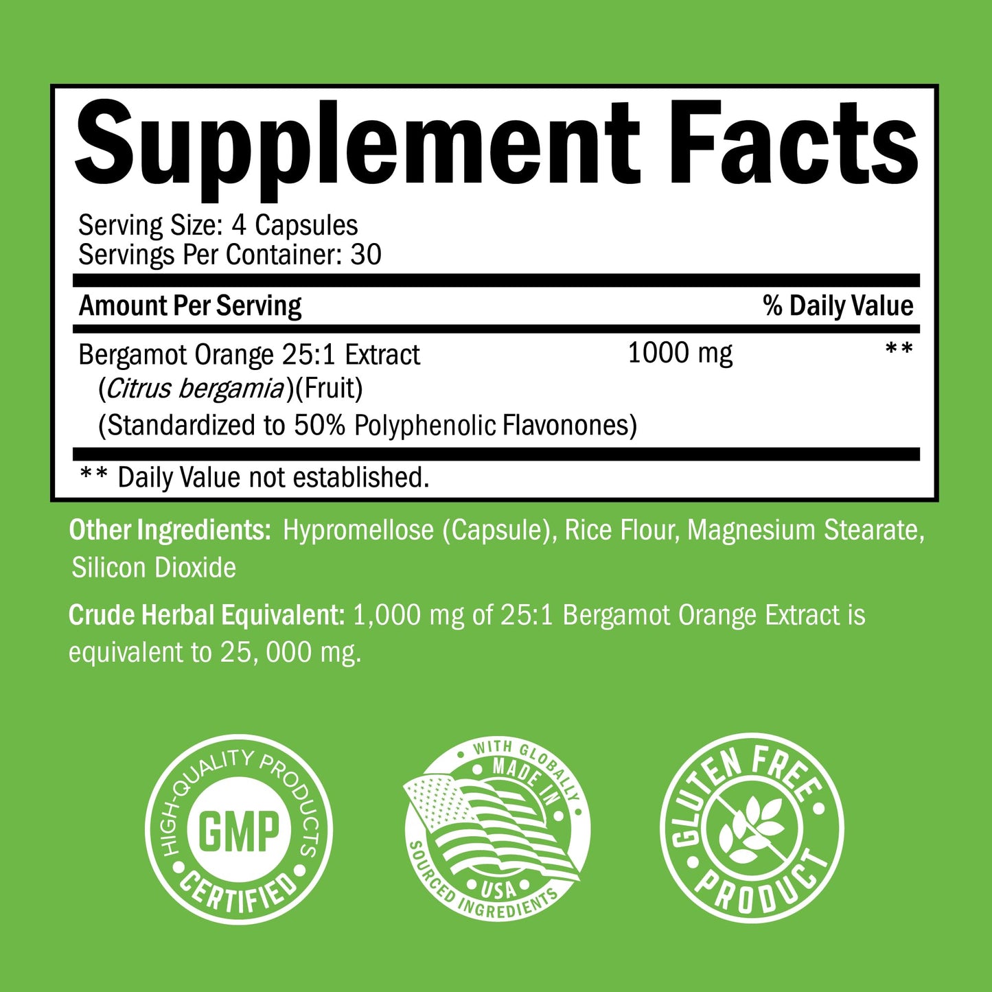 Citrus Bergamot 1000mg - Citrus Bergamot Supplement for Cholesterol and Heart Health - Ultra Concentrated from Fresh Fruit for Enhanced Absorption - Vegan, Non-GMO, Gluten-Free - 120 Mini Capsules BioSchwartzBuy Supplements Australia