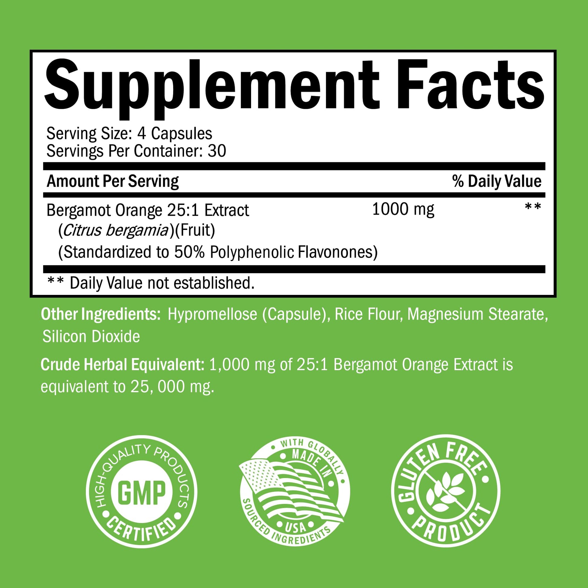 Citrus Bergamot 1000mg - Citrus Bergamot Supplement for Cholesterol and Heart Health - Ultra Concentrated from Fresh Fruit for Enhanced Absorption - Vegan, Non-GMO, Gluten-Free - 120 Mini Capsules BioSchwartzBuy Supplements Australia
