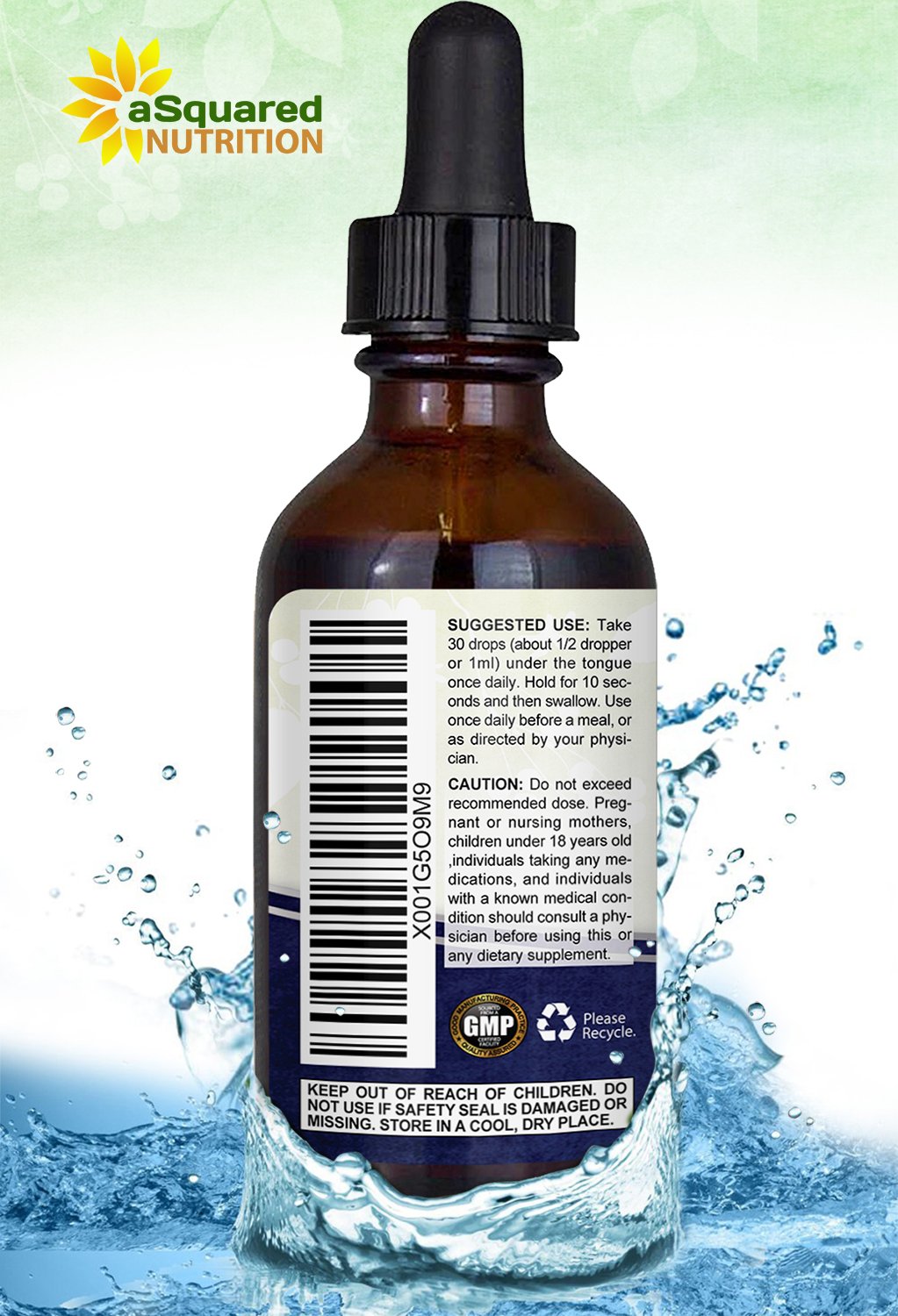 aSquared Nutrition Vitamin B12 Sublingual Liquid Drops - 5000 MCG Supplement with Methylcobalamin (Methyl B-12) - Max Absorption