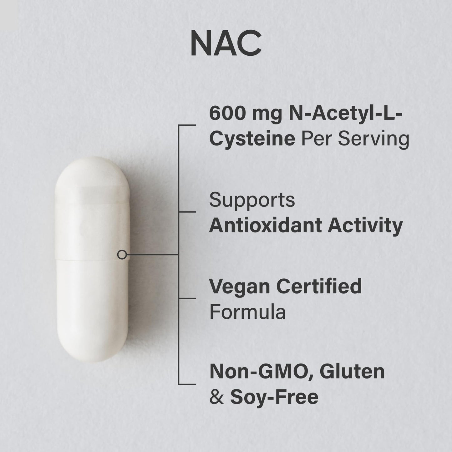 Sports Research Vegan NAC Supplement (N-Acetyl Cysteine) 600 mg - Supports Antioxidant Activity - NAC 600 mg - Non-GMO - 90 Capsules for Adults Daily Use Sports Research buy supplements Au