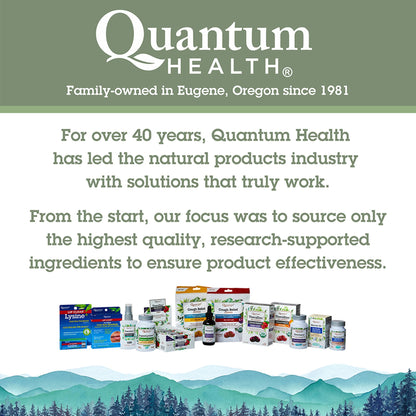 Quantum Health Super Lysine+ / Advanced Formula Lysine+ Immune Support with Vitamin C, Echinacea, Licorice, Propolis, Odorless Garlic