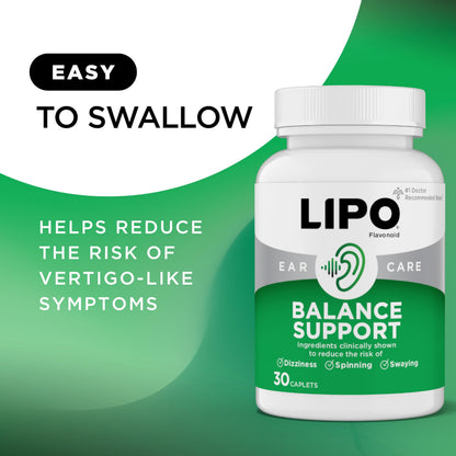 Lipo-Flavonoid for Vertigo & Dizziness Relief, Clinically Tested Formula with Ginkgo Biloba, Vitamin D, & Vitamin B Complex