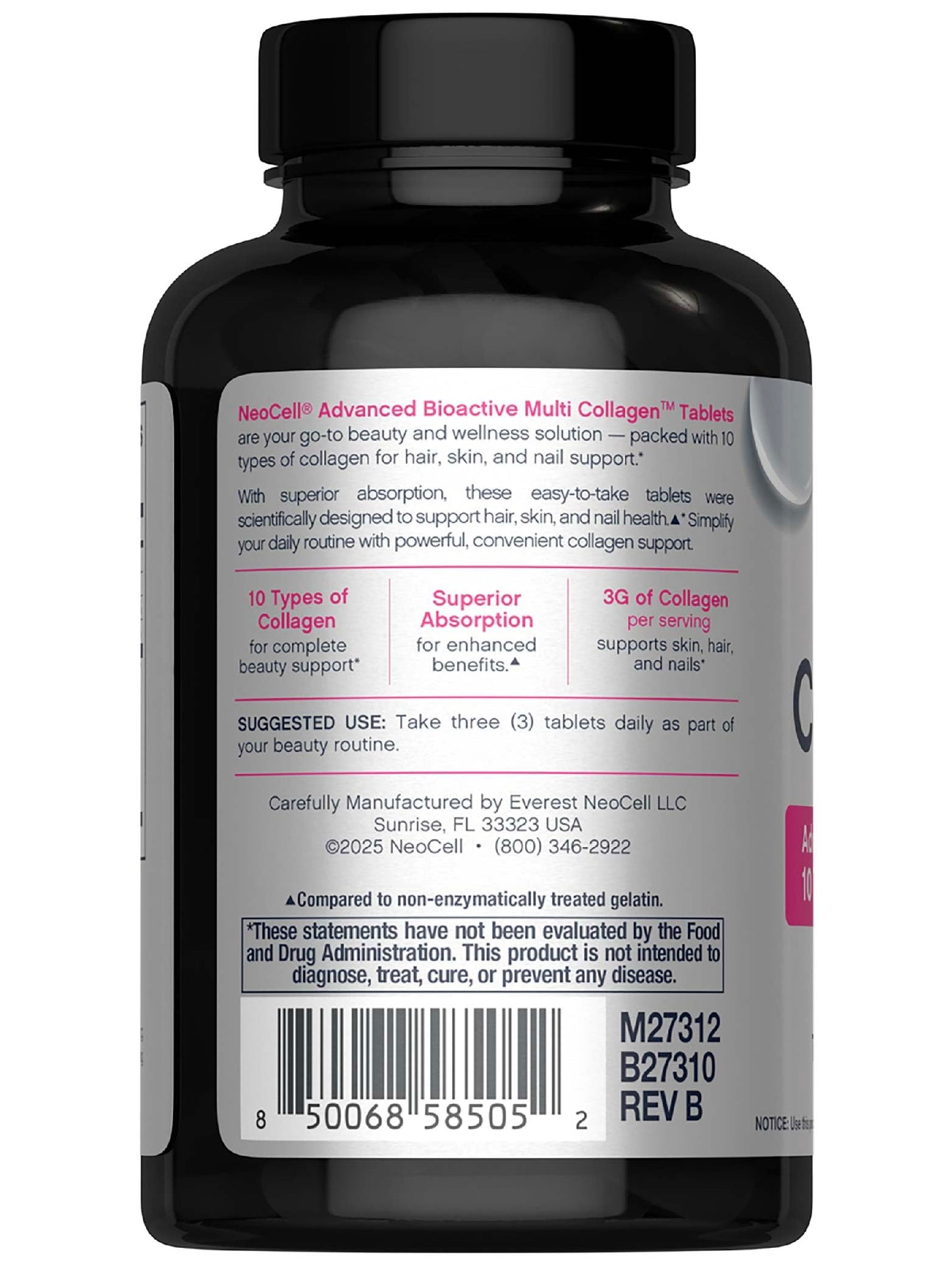 NeoCell Super Multi Collagen Peptides | 120 Tablets | 10 Types of Collagen | Skin, Hair and Nails | Beauty Supplement | For Men and Women NeoCell buy supplements Au