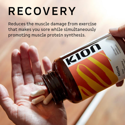 Kion Aminos Essential Amino Acids Capsules | The Building Blocks for Muscle Recovery, Reduced Cravings, Better Cognition, Immunity, and More | 30 Servings