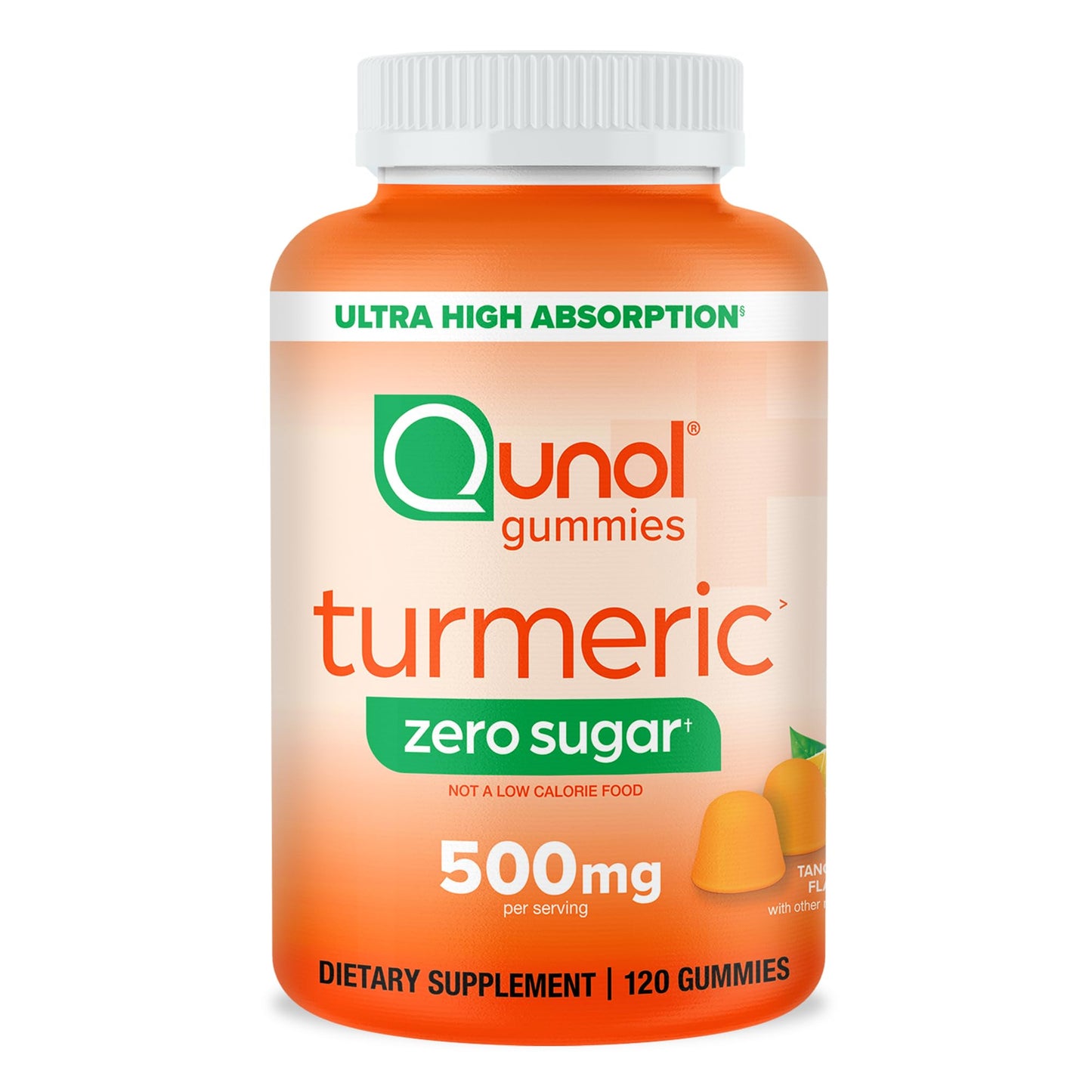 Qunol Zero Sugar Turmeric Gummies, Gummy with 500mg Turmeric Curcumin, Joint Support Supplement, Ultra High Absorption Tumeric Curcumin,
