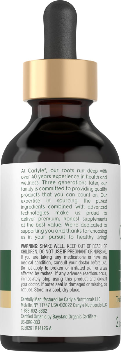 Carlyle Organic Oil of Oregano Liquid Drops - 2 fl oz - 1 Year Supply | Vegan Herbal Supplement | Non-GMO, Gluten Free