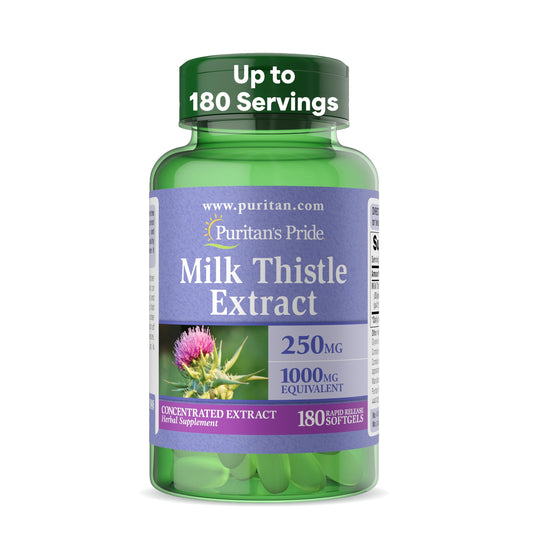 Puritan's Pride Milk Thistle Silymarin 4:1 Concentration Extract 250 mg (1000 mg Equivalent)