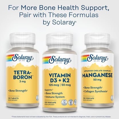 SOLARAY Vitamin D3 K2 - Bone Health and Immune Support Supplement - With 5000 IU Vitamin D as Vit D3 and 50 mcg Vitamin K2 as Menoquinone MK7, Made Without Soy