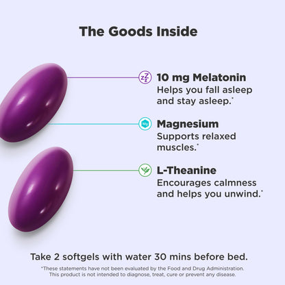 OLLY Ultra Strength Sleep Softgels, 10mg Melatonin, L-Theanine, Chamomile, Magnesium, Lemon Balm, Supports Deep Restful Sleep