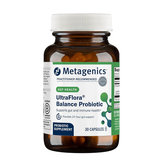 Metagenics UltraFlora Balance Probiotic - Shelf-Stable Daily Gut Health Supplement for Digestive & Immune Support*