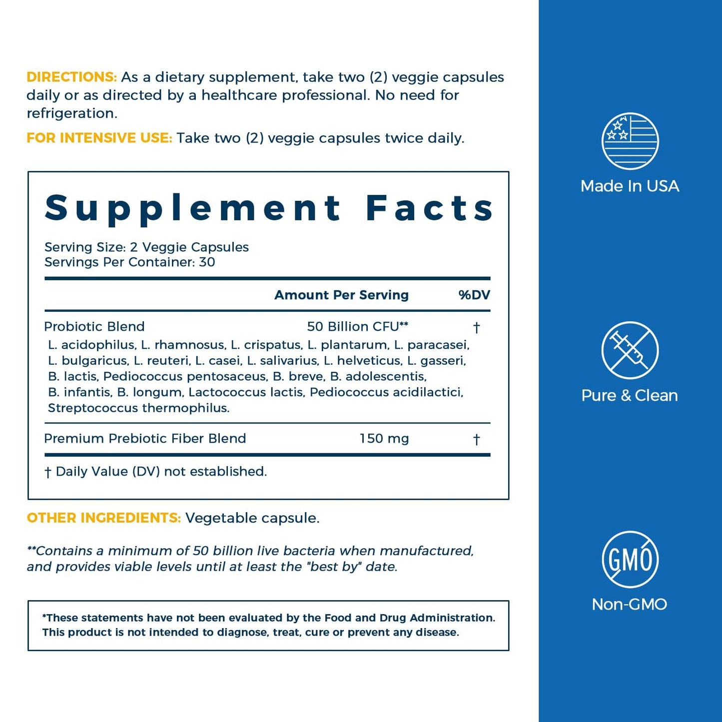 NewRhythm Probiotics 50 Billion CFU 20 Strains, 60 Veggie Capsules, Targeted Release Technology, Stomach Acid Resistant