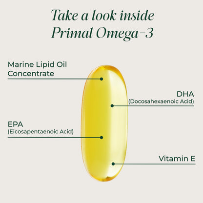 Primal Harvest Omega 3 Fish Oil Supplements, 30 Servings Soft Gels Capsules w/ 1000mg EPA + DHA Supplements, No Fishy Burps Non-GMO Omega 3 Fatty Acid Primal HarvestBuy Supplements Australia