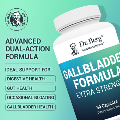 Dr. Berg Gallbladder Formula Extra Strength - with Ox Bile Powder and Conjugated Bile Acid - Digestive Enzymes Proprietary Blend - Full 45-Day Supply - 90 Vegetable Capsules Dr. Berg NutritionalsBuy Supplements Australia