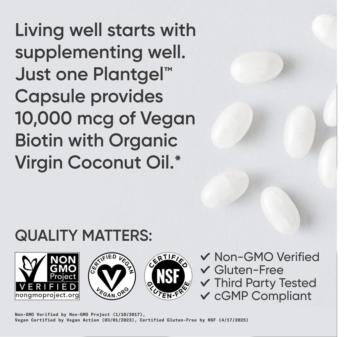 Sports Research® Biotin 10,000mcg with Organic Coconut Oil - Biotin (Vitamin B7) for Healthy Skin and Hair Support* - for Women and Men - Vegan, Non-GMO, Gluten & Soy-Free - 120 Veggie Softgels Sports Research buy supplements Au