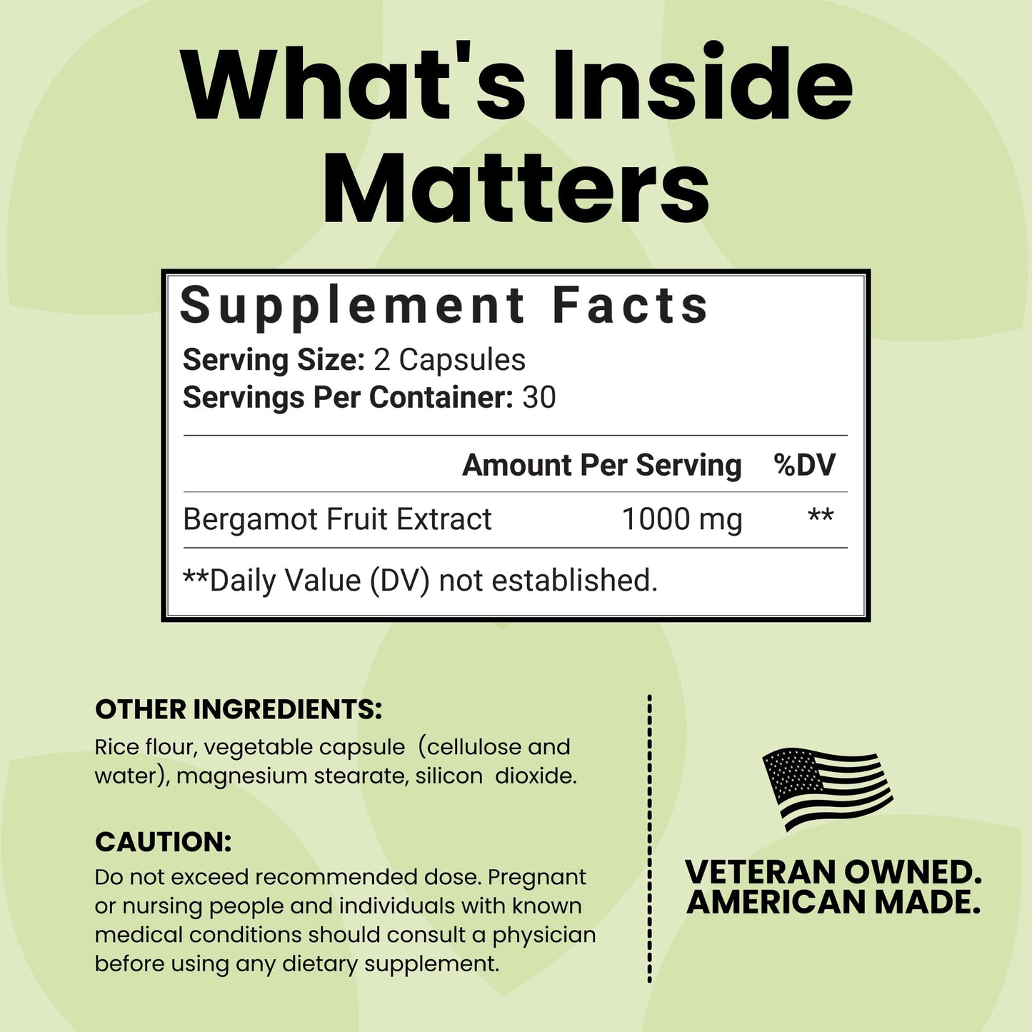 Luma Nutrition Citrus Bergamot 1000mg Per Serving - Citrus Bergamot Supplement - Heart Health Support - Made in the USA - Veteran Owned - 60 Capsules, 30 Servings (Pack of 2)
