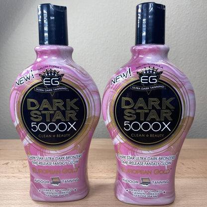European Gold Dark Star 5000X Indoor Tanning Lotion for Tanning beds, 12 fl oz