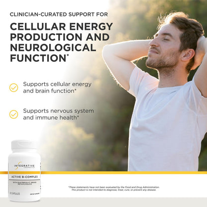 Integrative Therapeutics Active B-Complex - with Choline and Methylfolate - Cellular Energy, Immune Function & Heart Health Support with Vitamins B2, B6 & B12