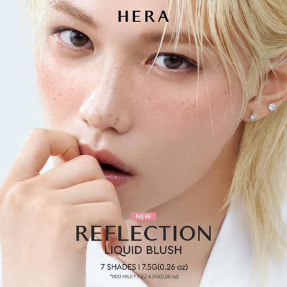 HERA Reflection Liquid Blush #360 Cherry Bomb 7.5g – Glass Skin Glow, Hydrating Serum Formula with 70% Skincare Ingredients, Buildable Radiance, Sheer Color, Korean Makeup