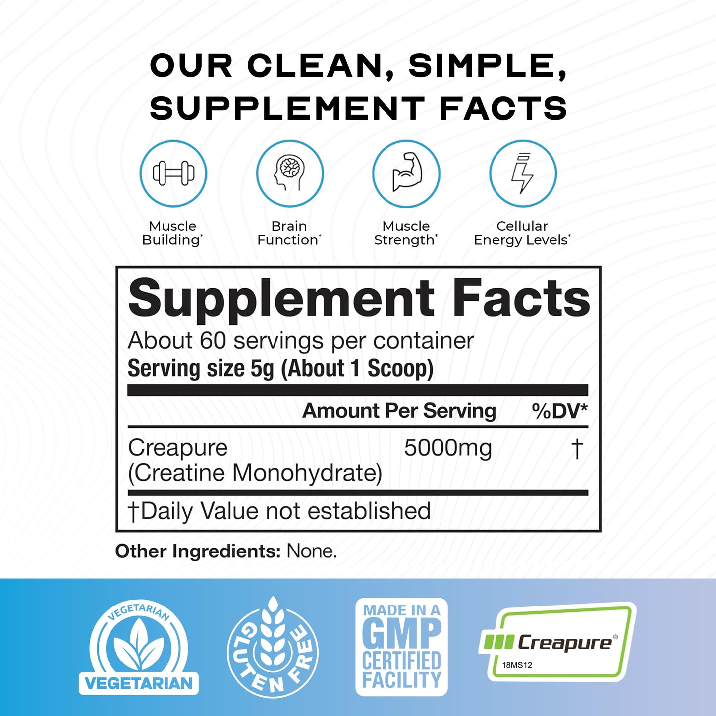 Muscle Feast Creapure Creatine Monohydrate Powder, Vegan Keto Friendly Gluten-Free, Mass Gainer, Muscle Recovery Supplement and Trusted Creatine for Muscle Growth, Creatine Powder, Unflavored, 300g Muscle Feast buy supplements Au