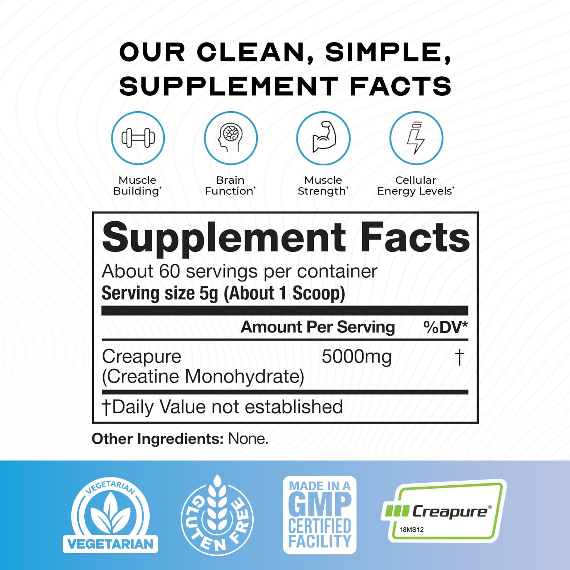 Muscle Feast Creapure Creatine Monohydrate Powder, Vegan Keto Friendly Gluten-Free, Mass Gainer, Muscle Recovery Supplement and Trusted Creatine for Muscle Growth, Creatine Powder, Unflavored, 300g Muscle Feast buy supplements Au