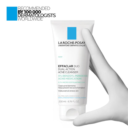 La Roche-Posay Effaclar Dual Acne Face Wash With 4% Benzoyl Peroxide & LHA Exfoliant