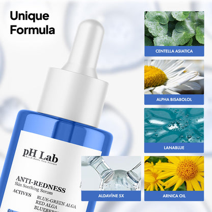 PhLab Anti Redness Serum, Reduces Capillary Cracks Appearance, Evens Skin Tone, Skin Soothing and Redness Reform Serum, 1.01 Fl Oz (Pack of 2)