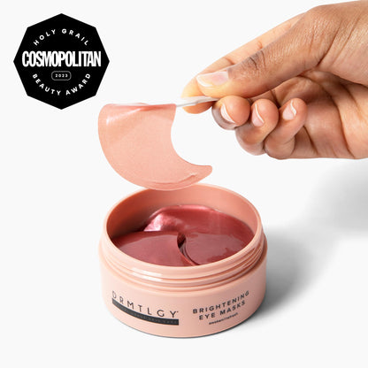 DRMTLGY Brightening Eye Masks – Biodegradable Hydrogel Under Eye Patches with Caffeine, Peptides, Hyaluronic Acid & Niacinamide