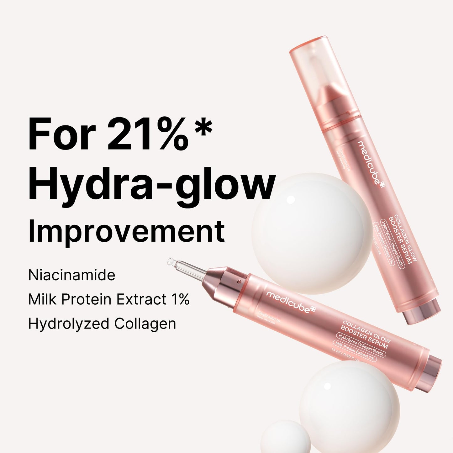 medicube Milky Collagen Double Glow Lock Duo: Collagen Glazed Milky Wrapping Mask and Booster Serum | 130DaCollagen, Niacinamide, Glutathione for Plumped, Radiant Glass Skin medicubeBuy Supplements Australia