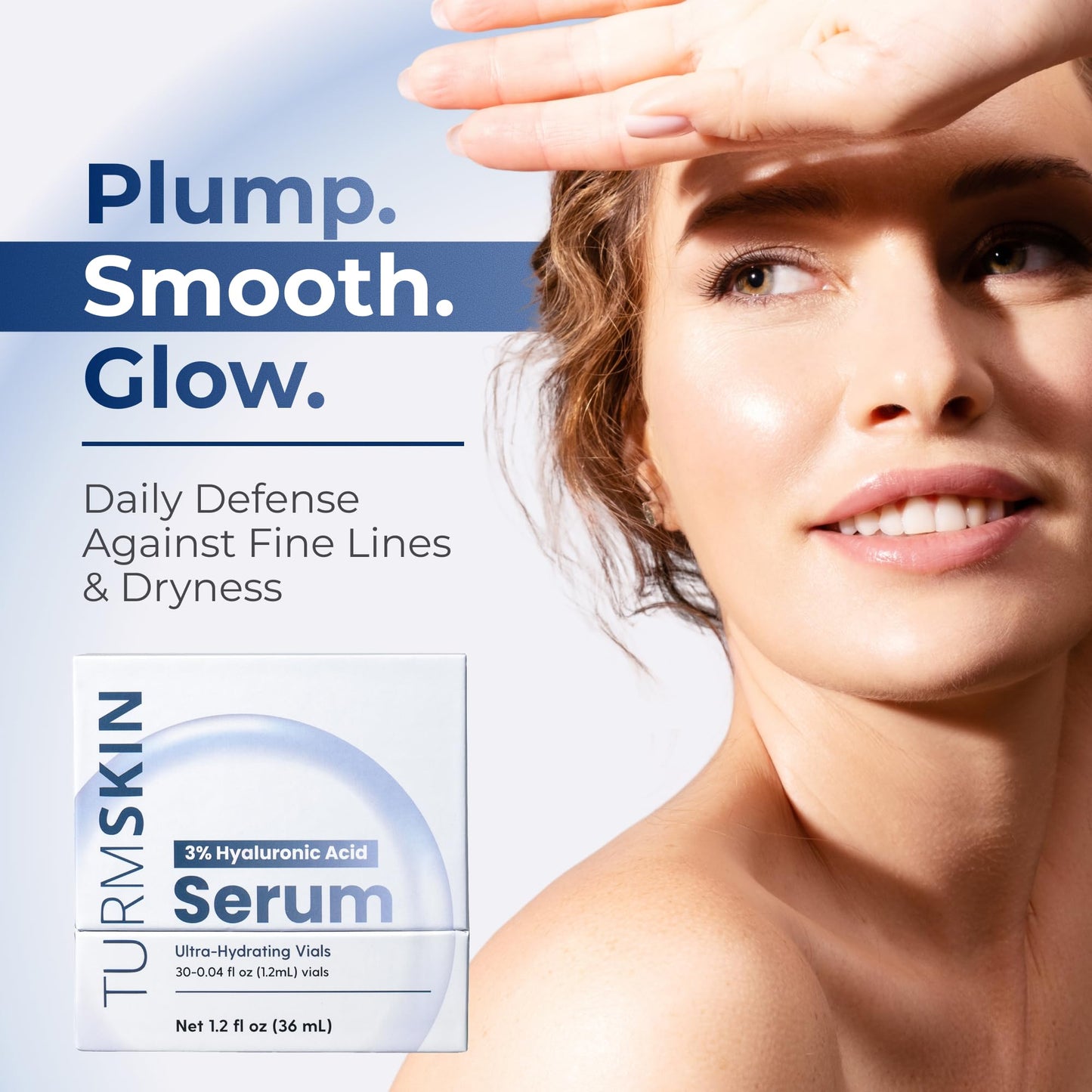 TURMSKIN® Hyaluronic Acid Serum Ampoules [ULTRA HYDRATING VIALS] - 3% Hyaluron Booster for Glass Skin & Anti Aging - 24 Hours Hydration