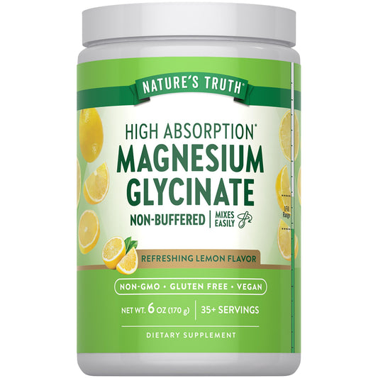 Nature's Truth Magnesium Glycinate Powder | 6 oz | Lemon Flavor | High Absorption | Vegan, Non-GMO, Gluten Free Supplement Nature's TruthBuy Supplements Australia