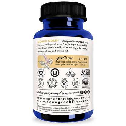 Legendairy Milk Liquid Gold Lactation Support | Lactation Supplement with Organic Goats Rue, Milk Thistle, Shatavari, Fennel, Alfalfa & Anise