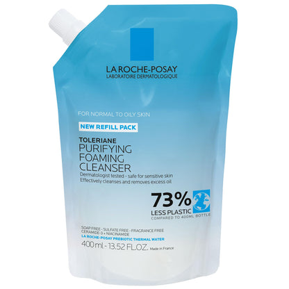 La Roche-Posay Toleriane Purifying Foaming Facial Cleanser, Niacinamide + Ceramides + Prebiotic Thermal Water, Oil Free Face Wash For Oily Skin, Pore Cleanser