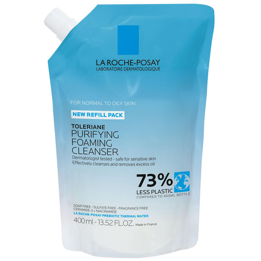 La Roche-Posay Toleriane Purifying Foaming Facial Cleanser, Niacinamide + Ceramides + Prebiotic Thermal Water, Oil Free Face Wash For Oily Skin, Pore Cleanser