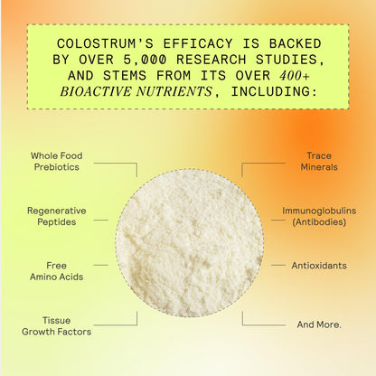 ARMRA Colostrum Powder | Unflavored | Gut Health & Bloating | Skin & Hair | Immunity | Keto, Gluten & Fat-Free | 30 Servings