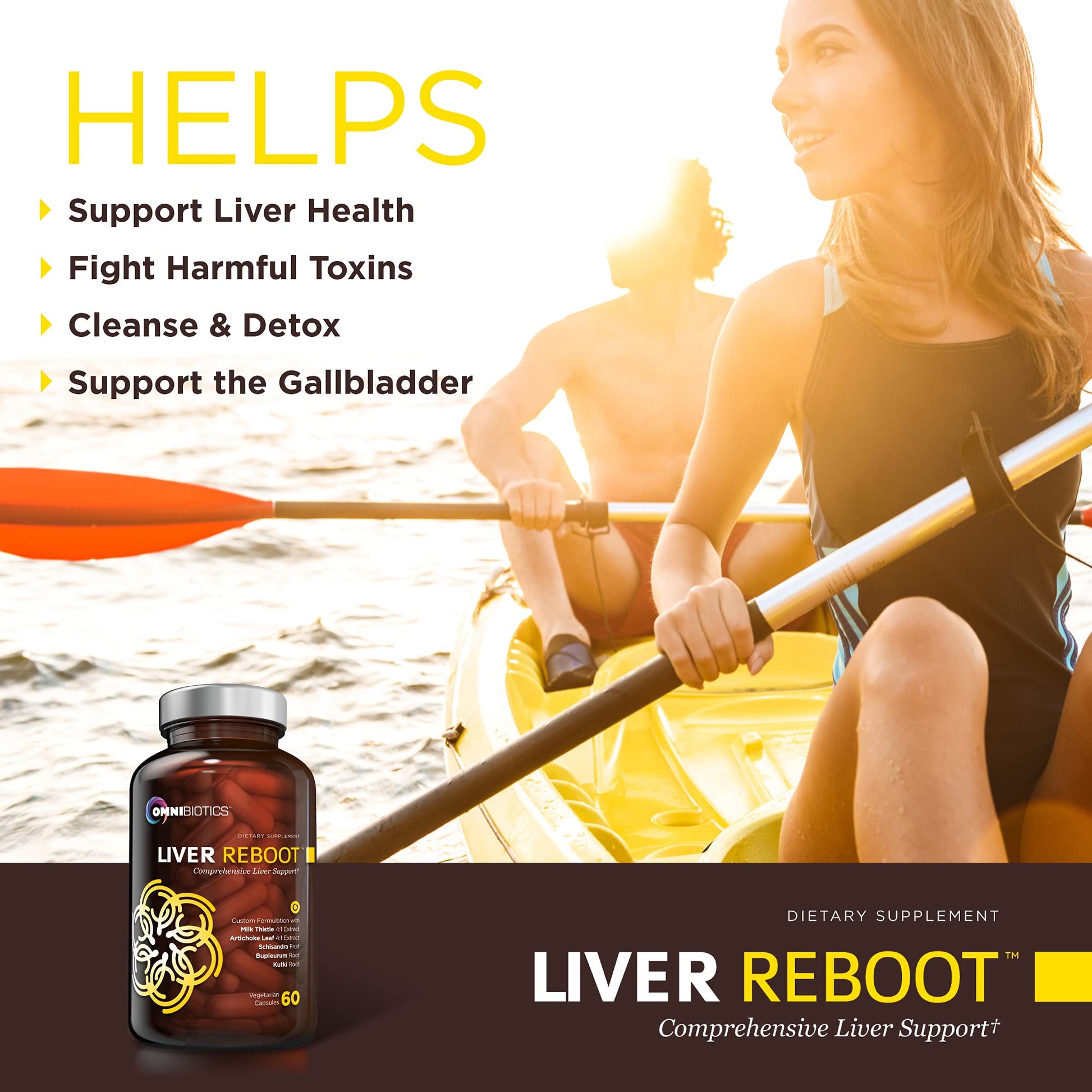 OmniBiotics Liver Cleanse Detox & Repair Supplement – Milk Thistle, Dandelion Root, Alpha Lipoic Acid, Artichoke Extract, Schisandra, Silymarin – 60 Vegan Capsules OmniBiotics buy supplements Au