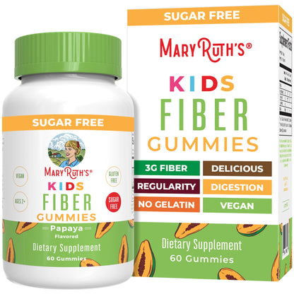 MARYRUTH'S Fiber Gummies for Kids | 2 Month Supply | Sugar Free | Soluble Fiber Supplement | Gut Health & Digestion Support